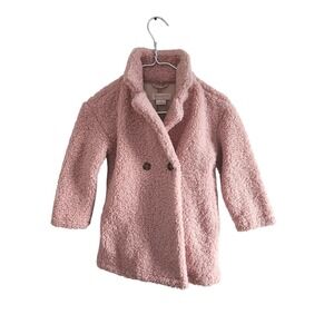 Biscotti COLLEZIONI Kids Sherpa Coat Size 6 Pink Cozy Warm Mid Length Winter